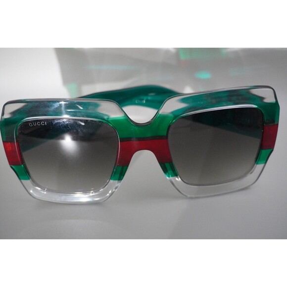 Gucci GG0178S square frame Tri-color design UV protection Luxury Trendy Designer - Picture 8 of 13